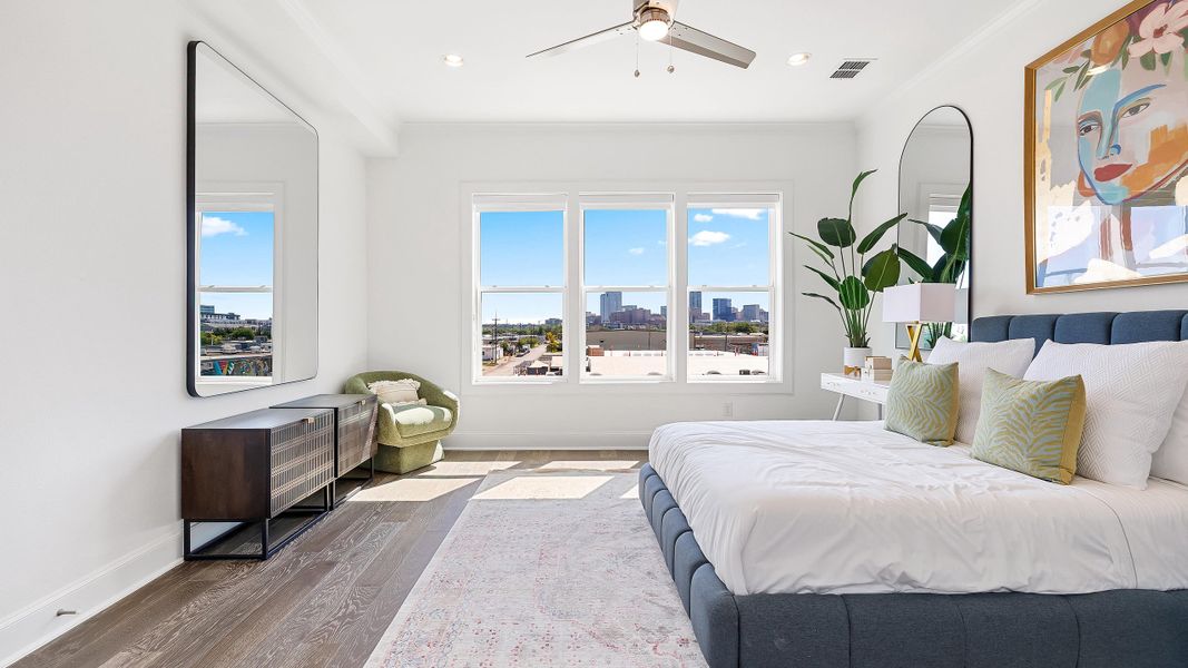 Furnished interior in a model home at Foundry Row in Dallas (Image 9).