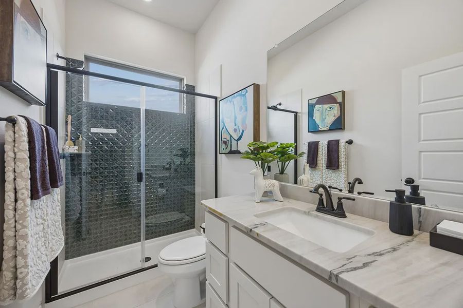 Furnished interior in a model home at Westpoint Park in Fort Worth (Image 29).