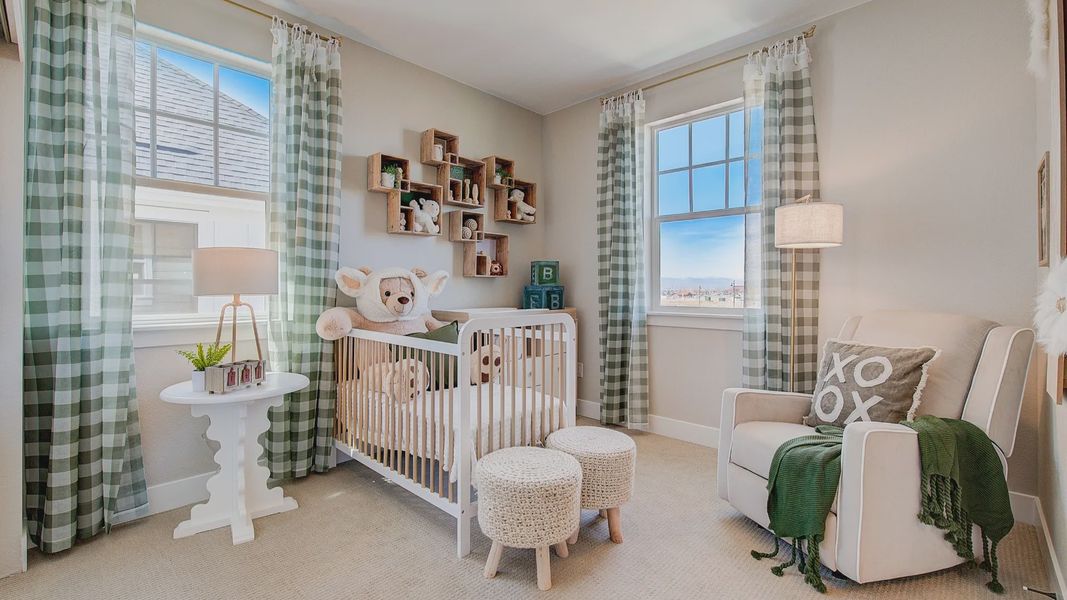 Furnished interior in a model home at Westerly in Erie (Image 42).
