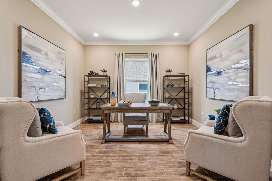 Furnished interior in a model home at The Reserve At Hammock Oaks in Lady Lake (Image 9).