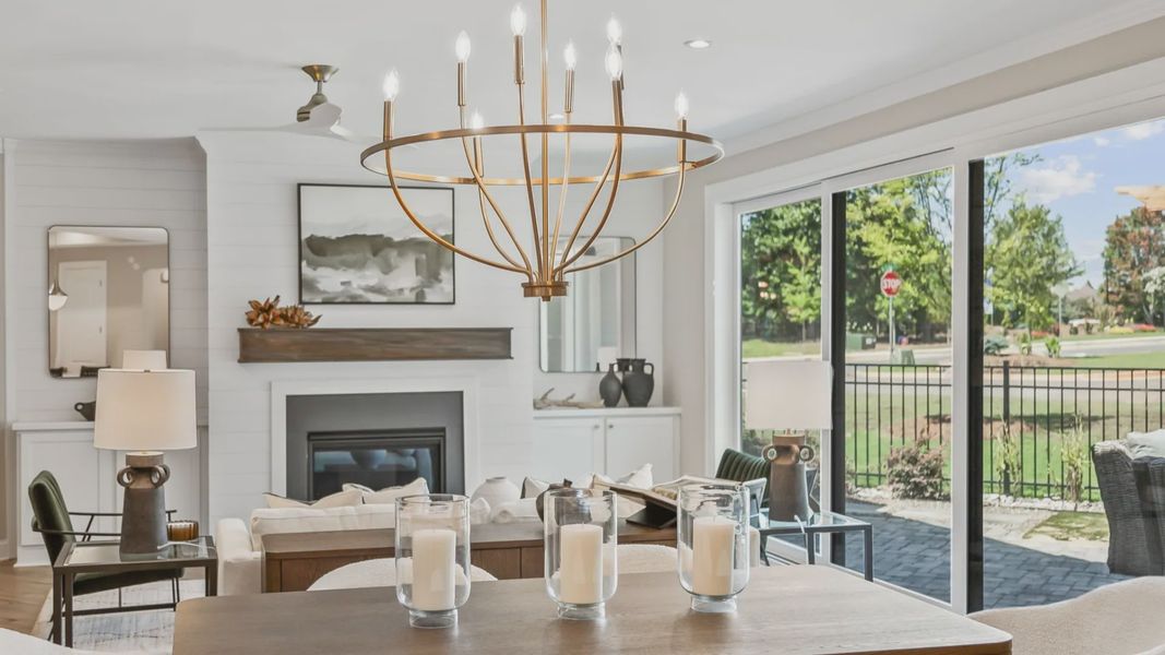 Furnished interior in a model home at The Courtyards at Post Road in Cumming (Image 13).