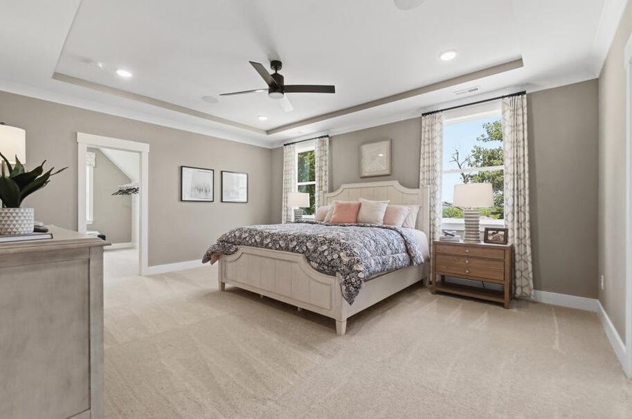 Furnished interior in a model home at Rock Creek in Denver (Image 38).