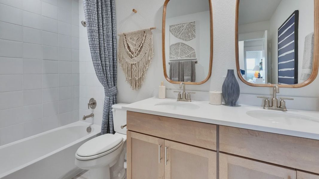 Furnished interior in a model home at Calumet in Jarrell (Image 22).