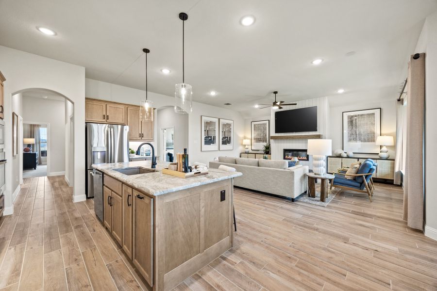 Furnished interior in a model home at Mockingbird Hills - Signature Series in Joshua (Image 14).