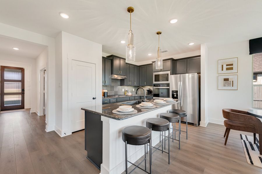Furnished interior in a model home at Mustang Meadows in Waller (Image 18). Furnished interior in a model home at Mustang Meadows in Waller (Image 18).