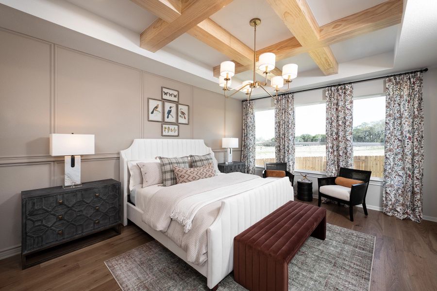 Furnished interior in a model home at The Trails at Carmel 70s in Pflugerville (Image 7).