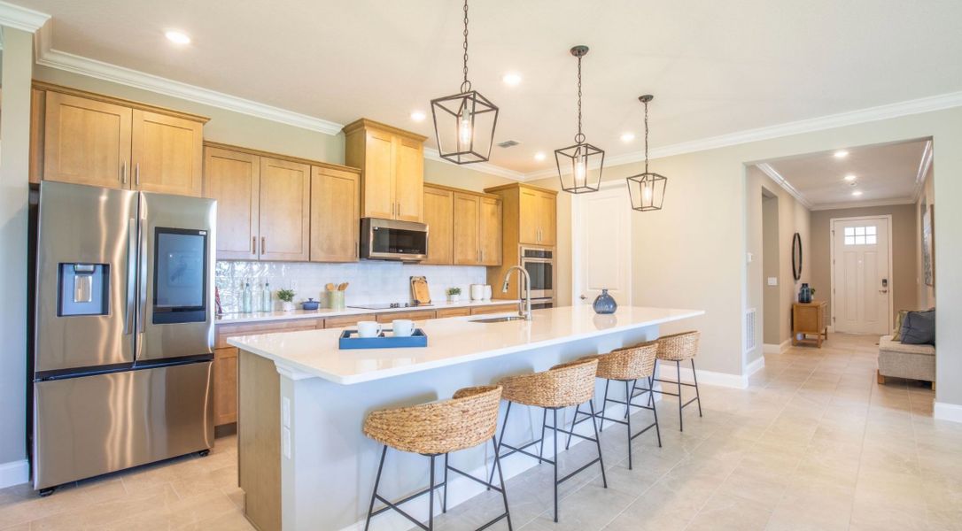 Furnished interior in a model home at Bella Estates in Plant City (Image 5).