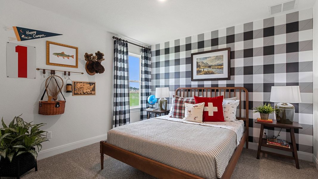 Furnished interior in a model home at Railhead in Cedar Creek (Image 24).