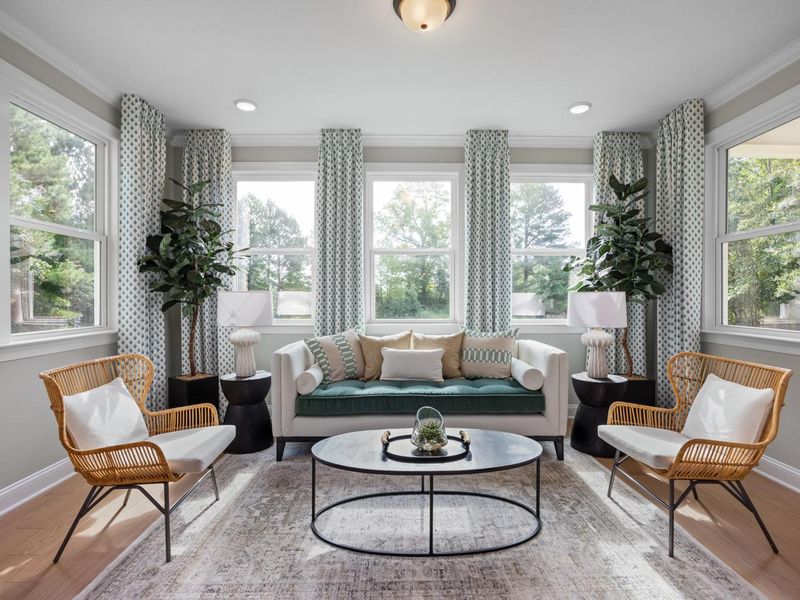 Furnished interior in a model home at Addison West in Holly Springs (Image 15).