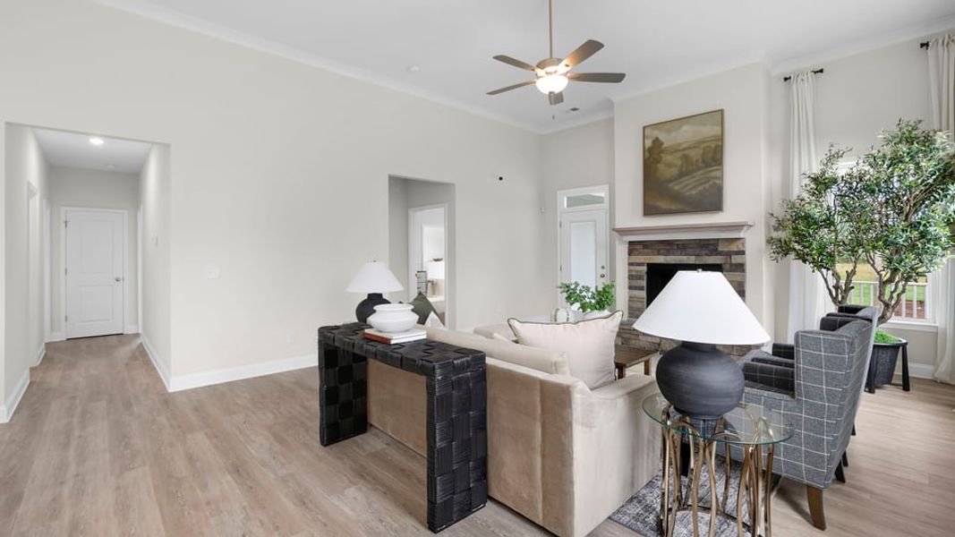 Furnished interior in a model home at Arrowood Acres in Enoree (Image 23).