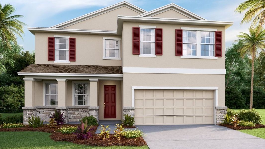 Front exterior of a home in the Lakes of Estero community, located in Estero, FL (Image 4). Front exterior of a home in the Lakes of Estero community, located in Estero, FL (Image 4).
