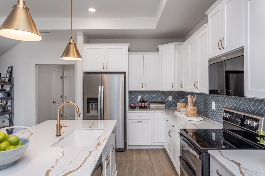 Furnished interior in a model home at The Cottages at 78 North in Sanford (Image 7).
