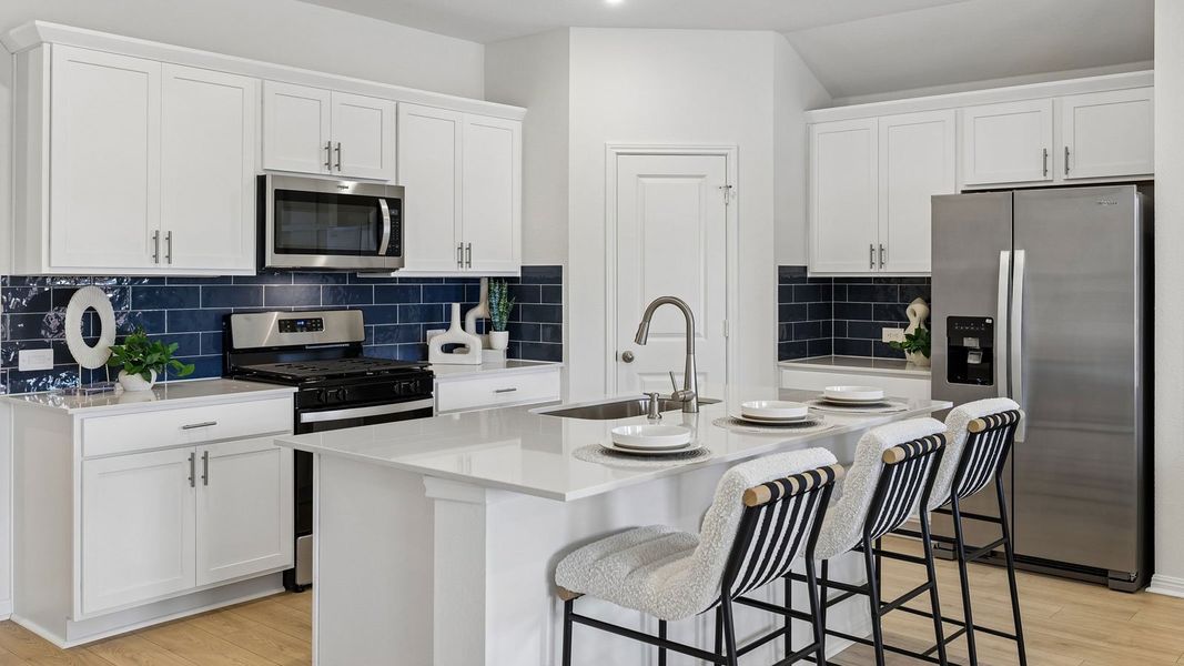 Furnished interior in a model home at Bar W Ranch in Leander (Image 9).
