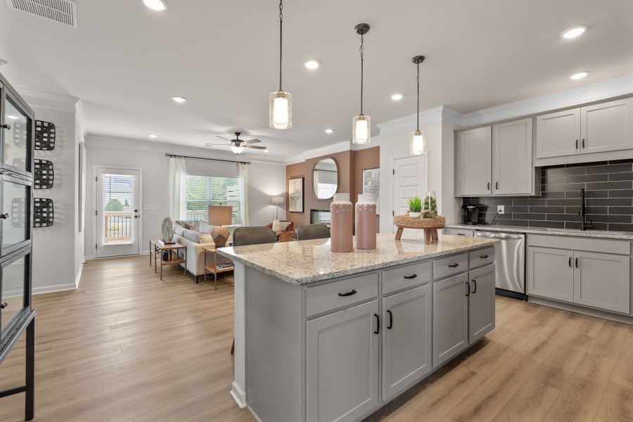 Furnished interior in a model home at Vandiver Towns in South Fulton (Image 7).