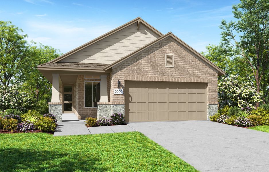 Front exterior of a home in the Terrace Collection At Turner's Crossing community, located in Buda, TX (Image 12).