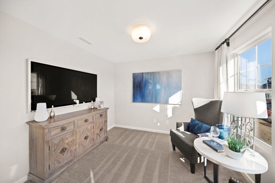 Furnished interior in a model home at Haven at Rocky River in Concord (Image 40).