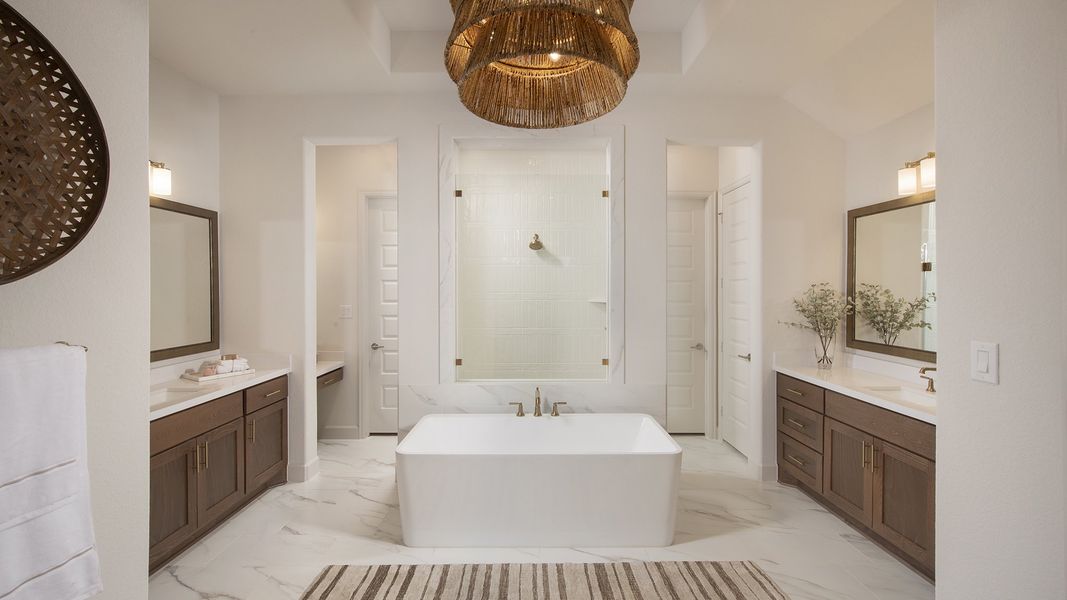 Furnished interior in a model home at Kresston 65' in Montgomery (Image 11).