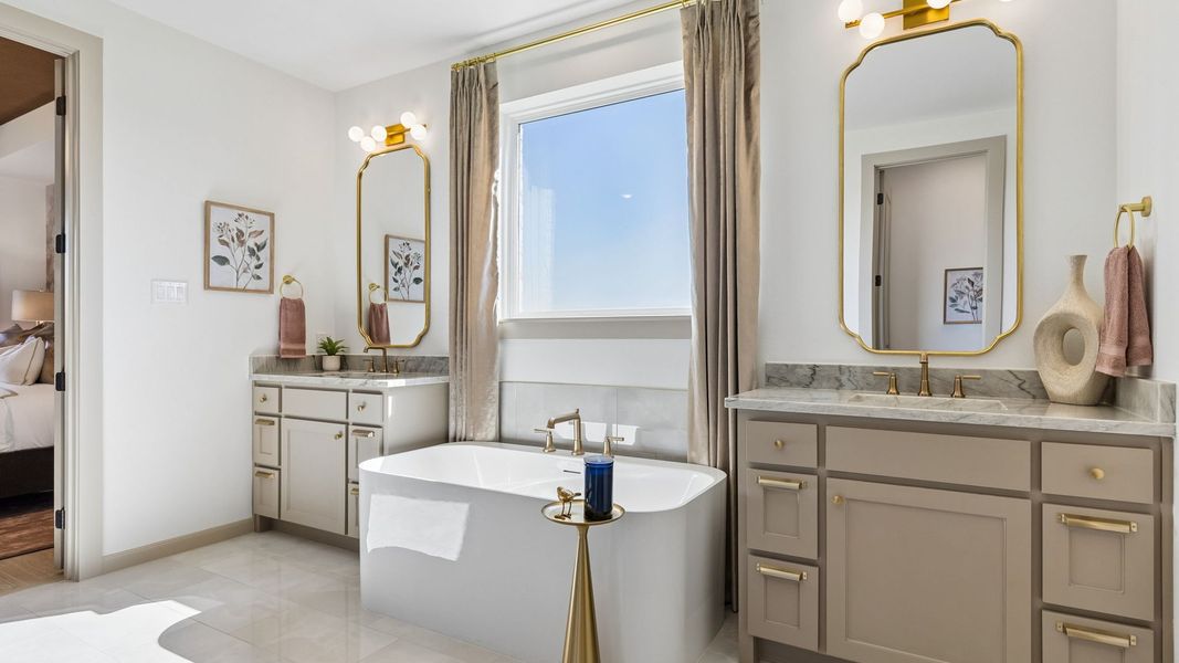 Furnished interior in a model home at Rainwater Crossing in Celina (Image 26). Furnished interior in a model home at Rainwater Crossing in Celina (Image 26).
