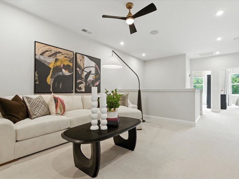 Furnished interior in a model home at Grahym at Southbridge in Fort Mill (Image 17).