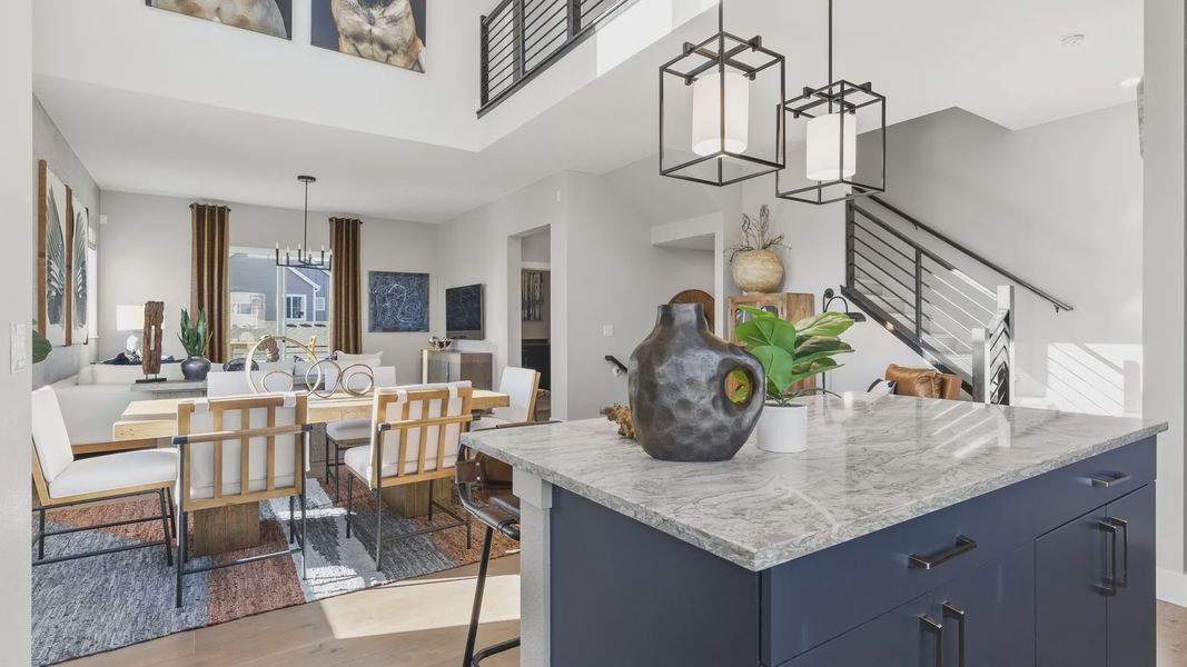 Experience sophistication with high ceilings, chic lighting, and designer accents in Dillon Pointe. Experience sophistication with high ceilings, chic lighting, and designer accents in Dillon Pointe.