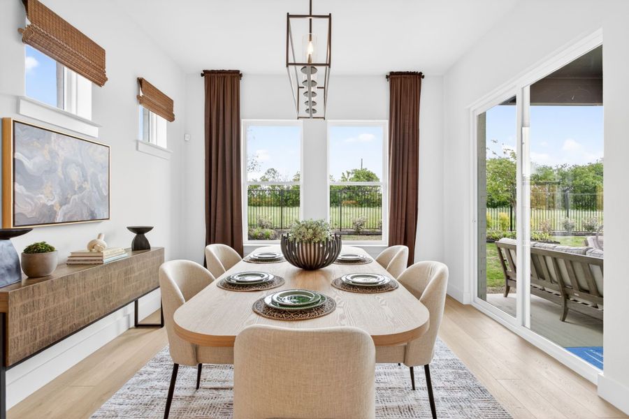 Furnished interior in a model home at Wildflower Ranch in Fort Worth (Image 53).