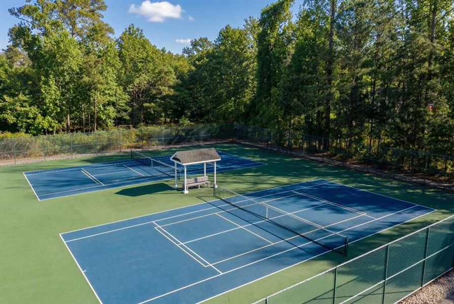 Enjoy some time spent outside with our new tennis and pickleball courts