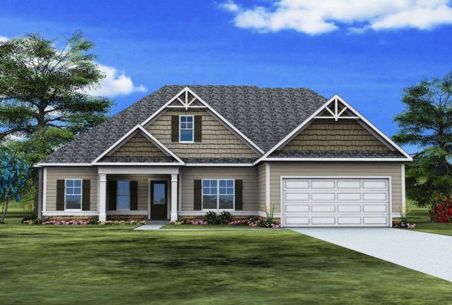 Front exterior of a home in the Twelve Parks community, located in Sharpsburg, GA (Image 3).