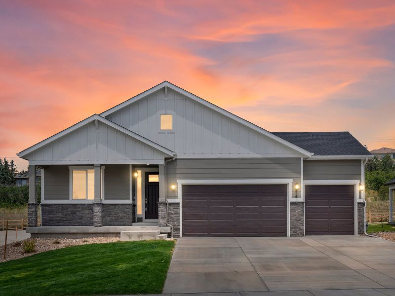 Front exterior of a home in the Jackson Creek community, located in Monument, CO (Image 1).
