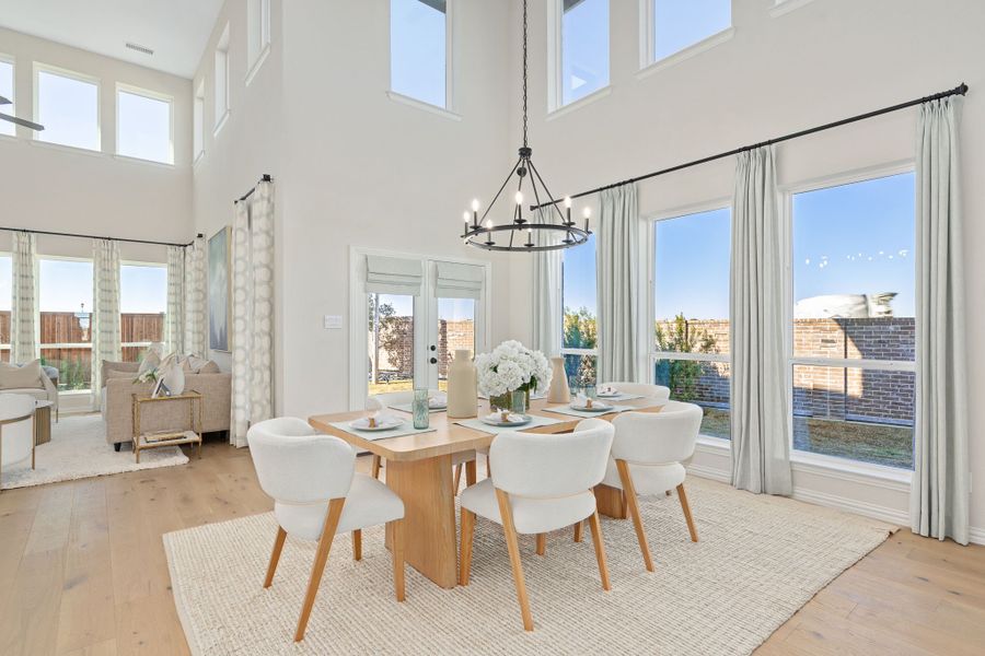 Furnished interior in a model home at Sweetgrass 50s in Haslet (Image 8).