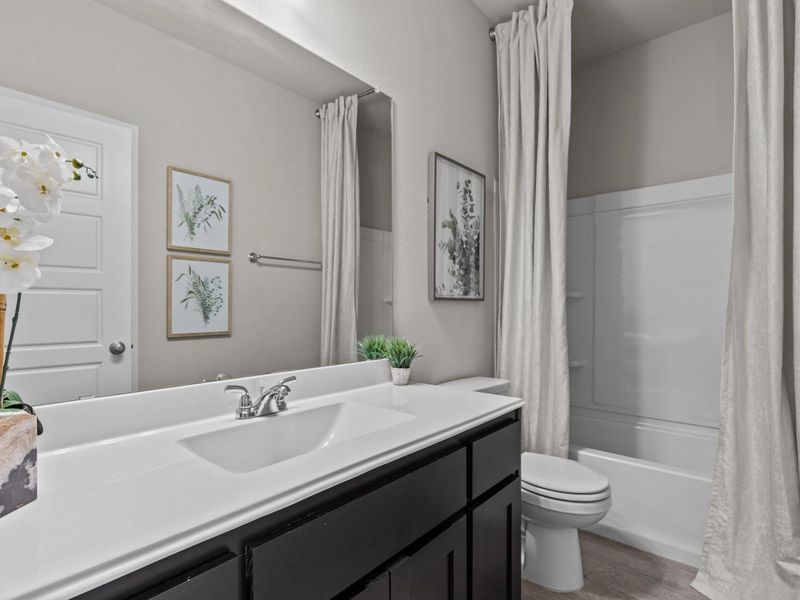 Furnished interior in a model home at Hannah Heights in Seguin (Image 19).