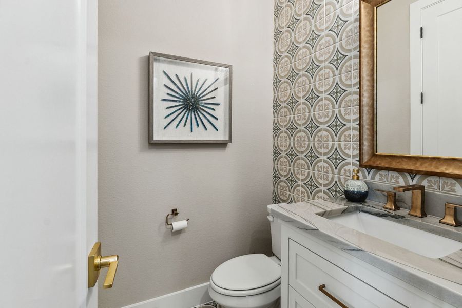 American Legend Homes' 60' model in Ten Mile Creek - Powder Bath American Legend Homes' 60' model in Ten Mile Creek - Powder Bath