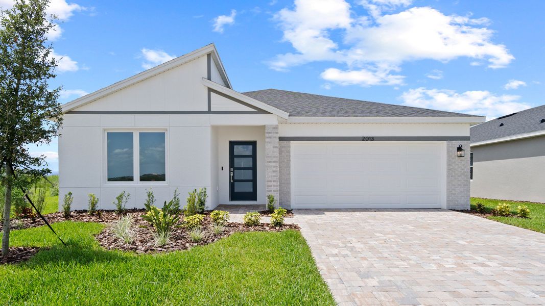 Atwood Floorplan in Modern Elevation by DRB Homes in Haines City, FL.