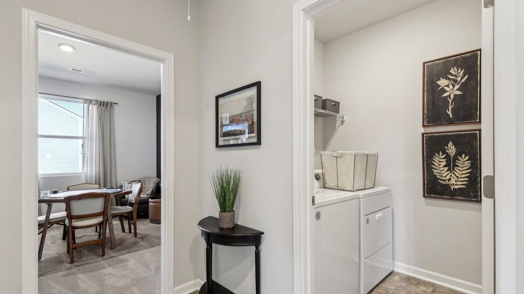 Furnished interior in a model home at CDJ Farms in Portland (Image 39).