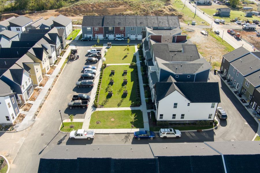 Aerial view of the The Parks of Mill Town community in Chattanooga, TN, showing layout and nearby surroundings (Image 16).