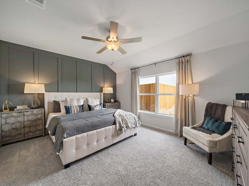 Furnished interior in a model home at Sunterra in Katy (Image 9).