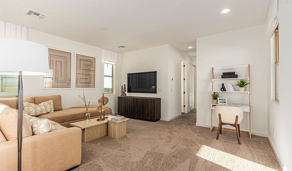 Furnished interior in a model home at Fusion at Blossom Rock in Apache Junction (Image 31).