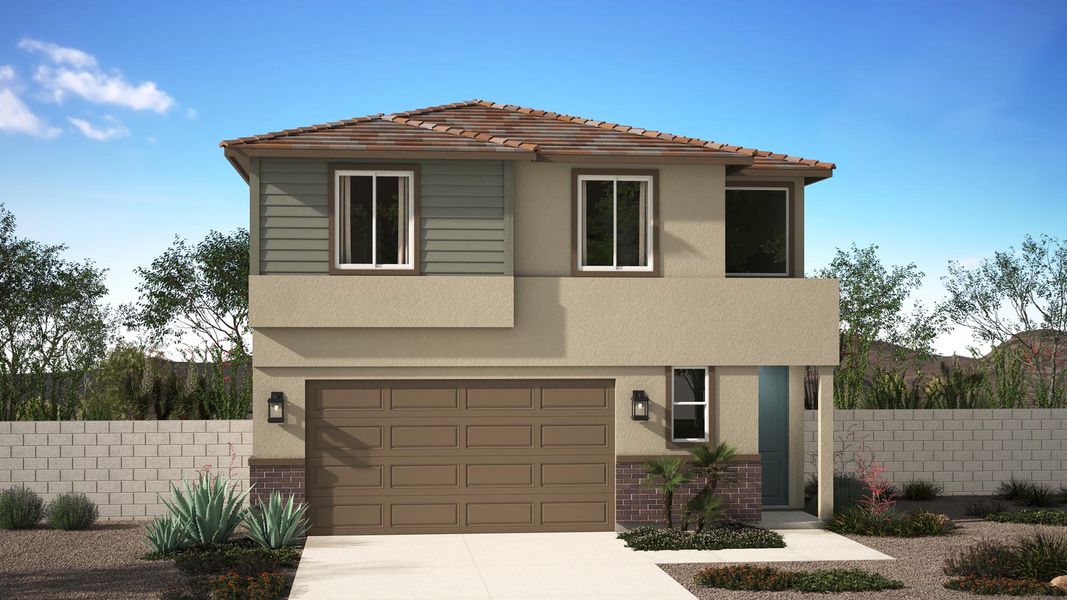 Front exterior of a home in the Mandarin at Citrus Park community, located in Goodyear, AZ (Image 23).