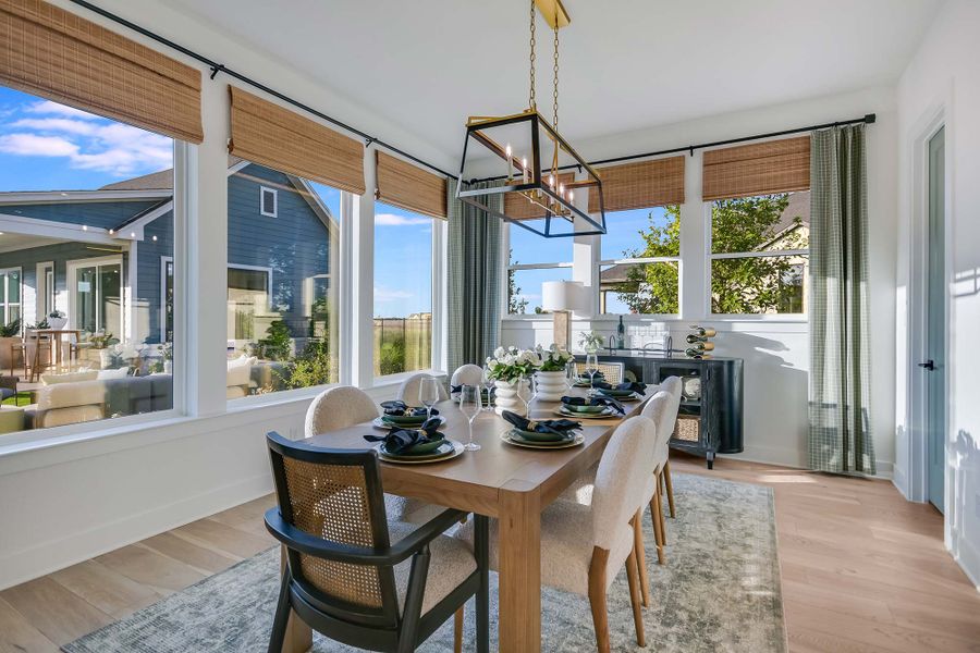 Furnished interior in a model home at Leander Estates in Leander (Image 8). Furnished interior in a model home at Leander Estates in Leander (Image 8).