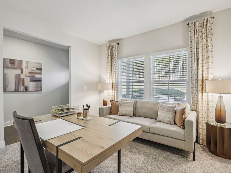 Furnished interior in a model home at Woodmont in Smyrna (Image 6).