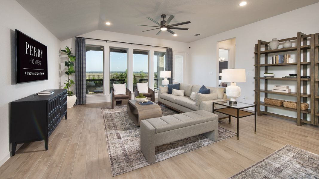 Furnished interior in a model home at Haby Hill 50' in San Antonio (Image 6). Furnished interior in a model home at Haby Hill 50' in San Antonio (Image 6).