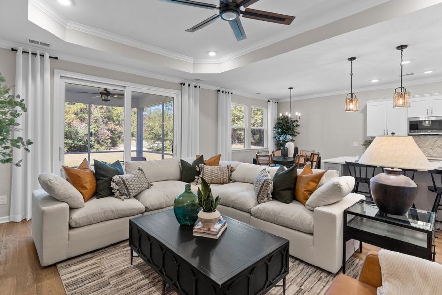 Furnished interior in a model home at Goose Marsh in Bolivia (Image 6).