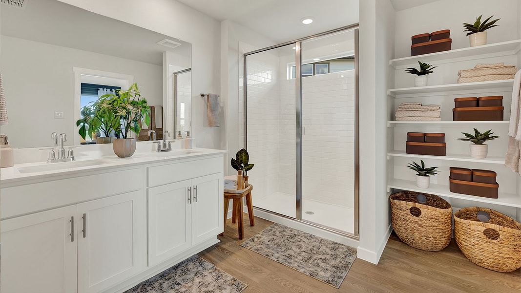 Furnished interior in a model home at Mayfair in New Braunfels (Image 41).