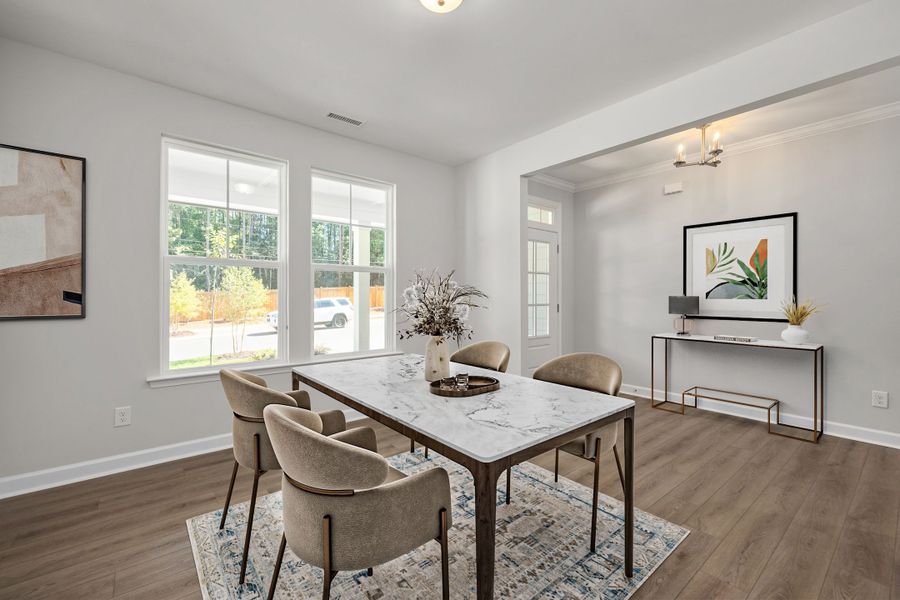 Furnished interior in a model home at Ashland in New Hill (Image 37).