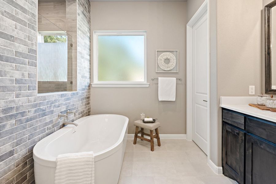 Furnished interior in a model home at Vintage Oaks in Weatherford (Image 37).