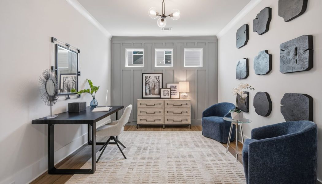 Furnished interior in a model home at Garland Meadows in Cartersville (Image 33).
