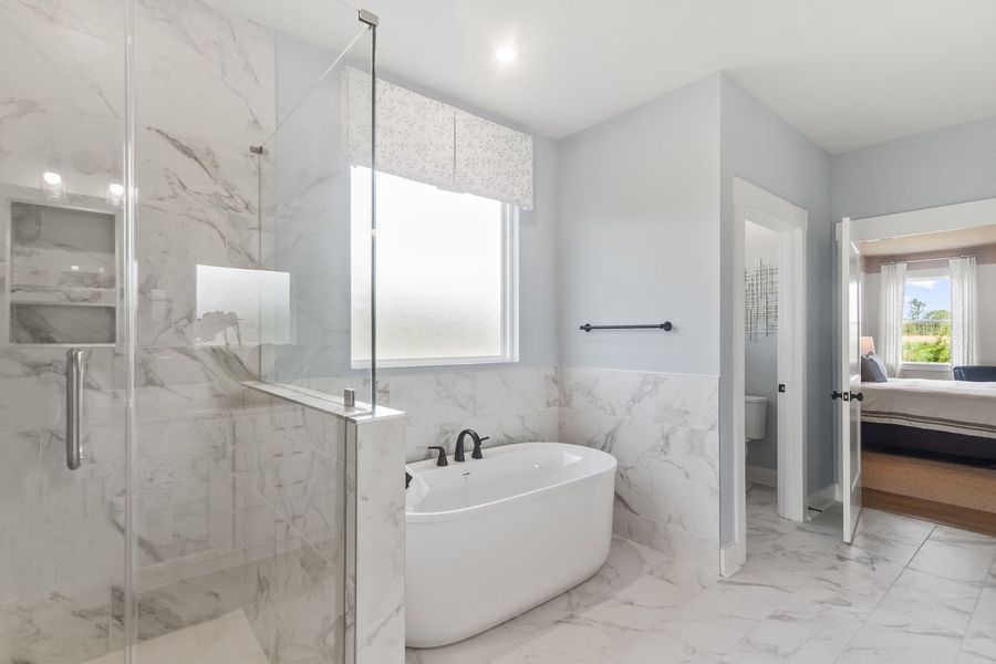 Furnished interior in a model home at Parkers Summit in Greer (Image 17).