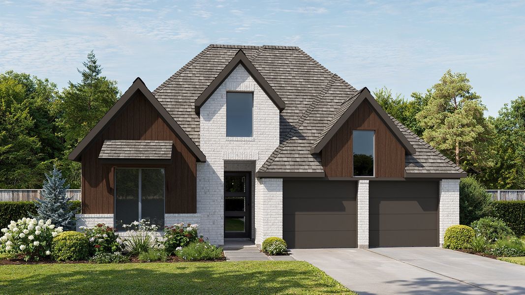 Front exterior of a home in the Mayfair 50' community, located in New Braunfels, TX (Image 16).