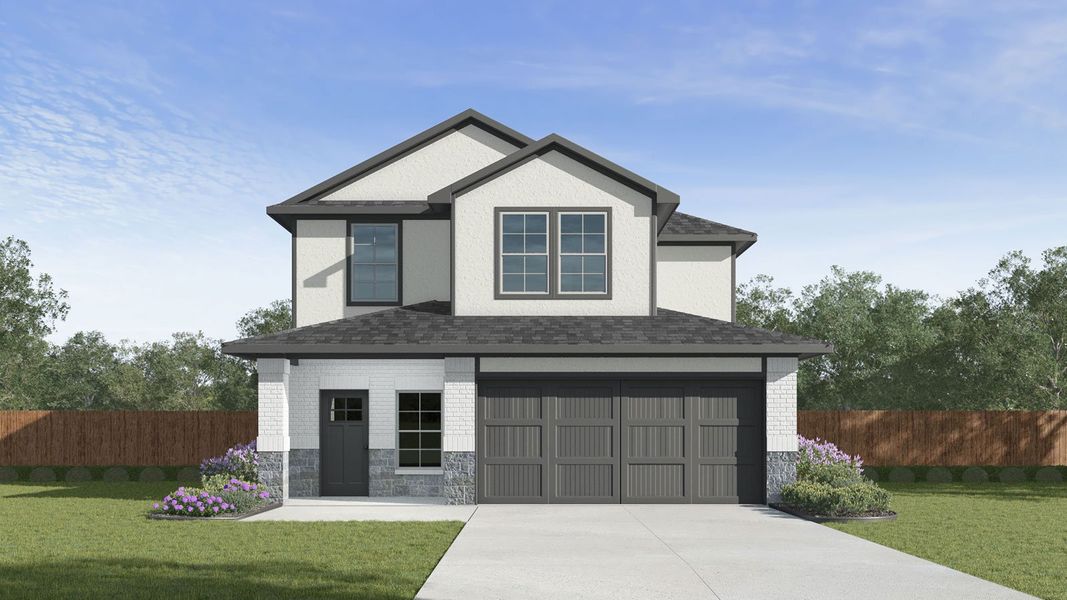 Front exterior of a home in the Mayfair community, located in New Braunfels, TX (Image 4).