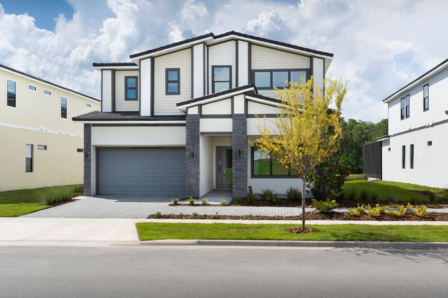 Front exterior of a home in the Elevated at Sonoma Resort community, located in Kissimmee, FL (Image 4).