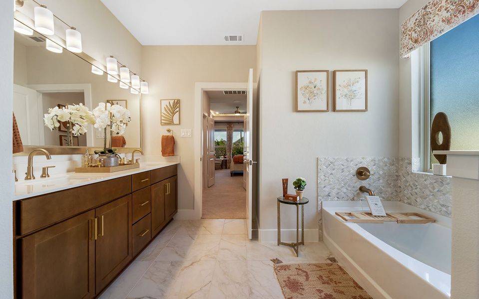 Furnished interior in a model home at Westridge in McKinney (Image 16).